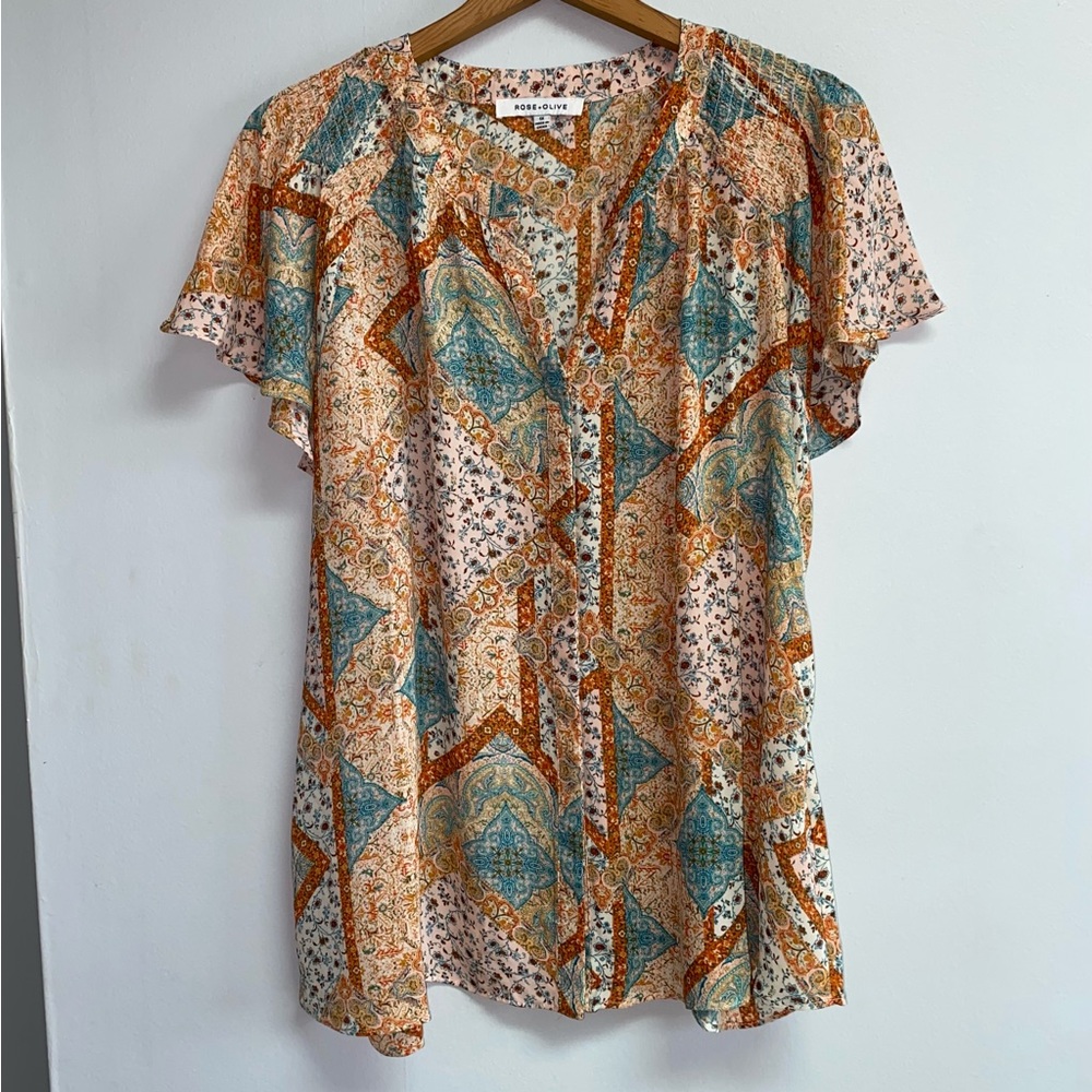 ROSE & OLIVE TOP - 1X